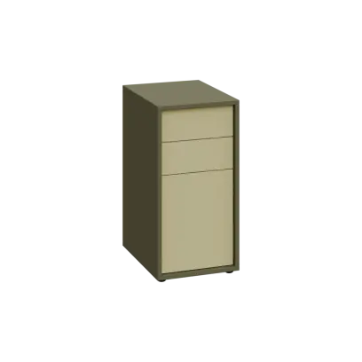 RGY 21 kontejner, 2 zásuvky nízké, 1 vysoká, deska 18 mm, 710x350x500, zelená